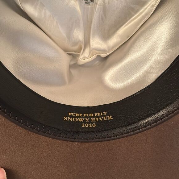 AKUBRA Outback Trading Co. Snowy River 1010 Vintage Pure Fur Felt Hat *NWOT* - Picture 8 of 13